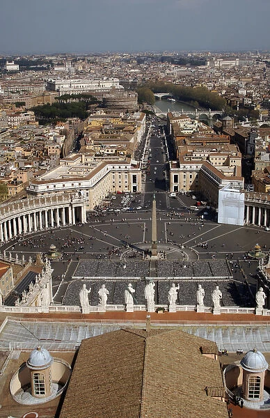 Vatican City. St. Peters Square. View from de dome