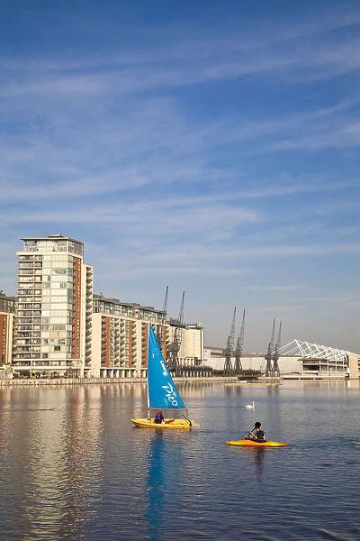 England, London, Royal Victoria Docks, Sailing and canoeing
