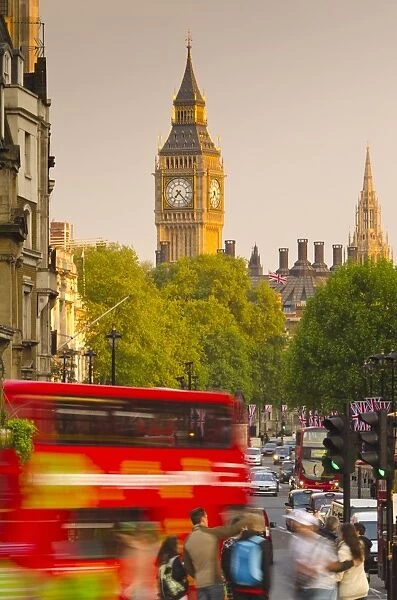 London, Whitehall, Houses of Parliament and Big Ben