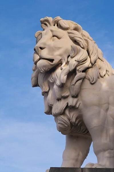 UK, London, County Hall Lion