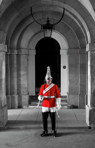 UK, London, Horse Guards Parade, Guardsman