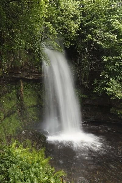 Glencar Waterfall at Glencar Lough, County Leitrim, Connacht, Ireland, Europe