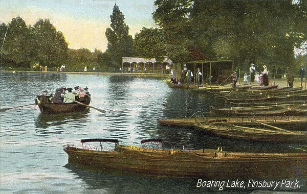 Boating Lake, Finsbury Park, London (colour photo)