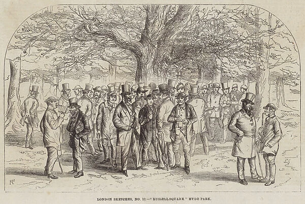 London Sketches, 'Russell-Square'Hyde-Park (engraving)