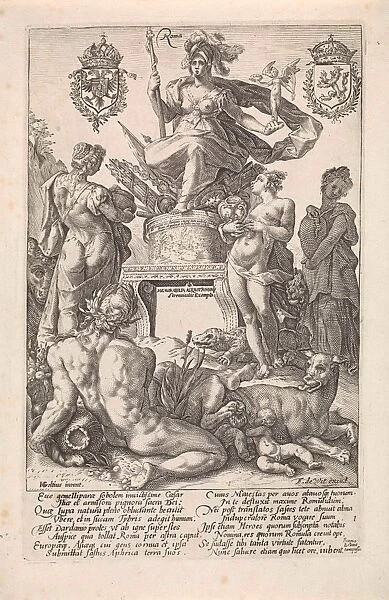 Allegory of Rome, Anonymous, Franco Estius, Frederik de Wit, 1645 - 1706