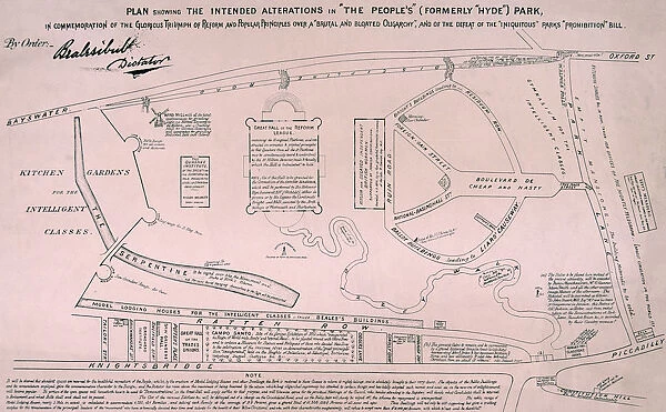 Plan of Hyde Park, 1867