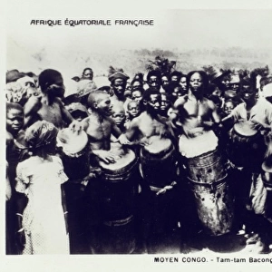 Bacongo, Congo - Tam Tam Drum players