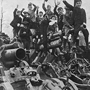 London children on Armistice Day