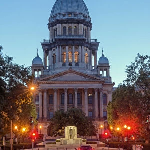 USA, Illinois, Midwest, Springfield, State capitol