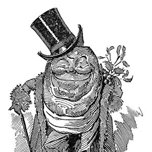 British London satire caricatures comics cartoon illustrations: Mr Mince Pie