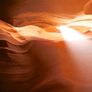 Light coming through rocks at Antelope Canyon, AZ