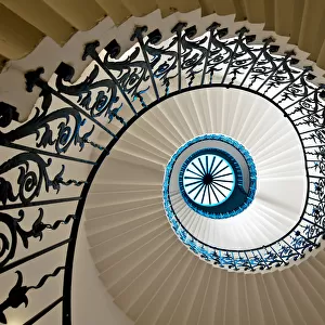 Spiral staircase at Queens House, Greenwich, London