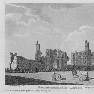 Northumberlands Castle at Warkworth (engraving)