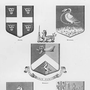 Public arms: Dover; Wycombe; Margate; Kent; Lydd (engraving)