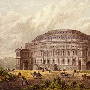 Royal Albert Hall (colour litho)