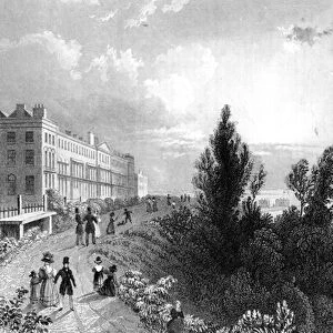 Southend Terrace, Essex, engraved by Henry Wallis, 1832 (engraving)
