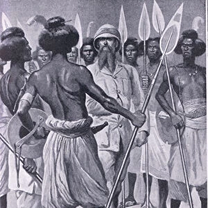 The type of warrior Burton met in Somaliland, illustration from Cassell