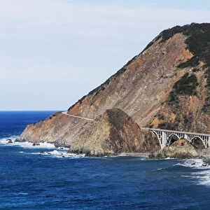 Big Creek Bridge From California Route 1 On The Big Sur Coast; Big Sur, California, United States Of America