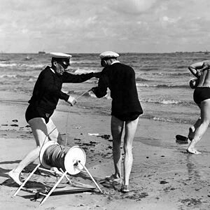 Wallasey beach patrol, under the direction of Mr C Mitchell, Wallasey Baths Manager