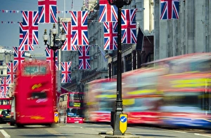 UK, England, London, Regent Street, Union Jack Flags marking the Royal Wedding of Prince William UK, England, London, Regent Street, Union Jack Flags marking the Royal Wedding of Prince William