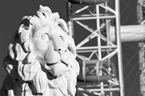 UK, England, London, South Bank Lion and London Eye UK, England, London, South Bank Lion and London Eye