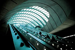 UK, London, Canary Wharf Underground Station, Jubilee Line