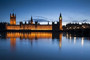 UK, London, Houses of Parliament, Big Ben, River Thames, Westminster Bridge